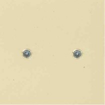 GPC 3MM RUBSET COLOR CZ STUD BLUE TOP  =