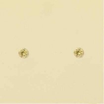 GPC 3MM RUBSET COLOR CZ STUD- PERIDOT  =