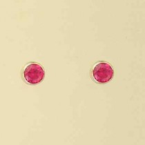 GPC 5MM RUBSET COLOR CZ STUD -RUBY