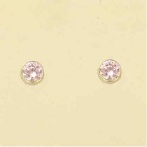 GPC 5MM RUBSET COLOR CZ STUD PINK      =