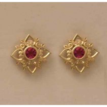 GPC GARNET FANCY STAR STUDS