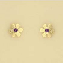 GPC AMETHYST SET 8mm DAISY STUDS