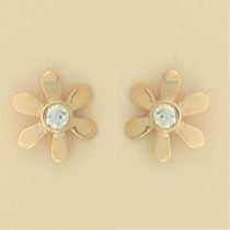 GPC CZ SET FLOWER STUDS