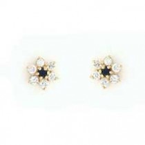 GPC CZ/SAPPHIRE CLUSTER STUDS          =