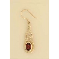 GPC OVAL GARNET CELTIC DROPS