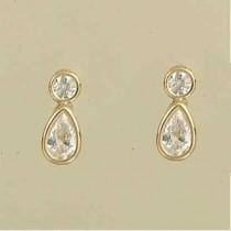 GPC TEARDROP CZ/CZ STUDS