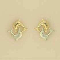 GPC TWO COLOUR DOUBLE DOLPHIN STUDS    =