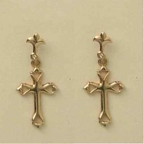 GPC SMALL FANCY CROSS DROP EARRINGS