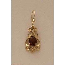 GPC SMOKEY QUARTZ FANCY DROP EARRINGS