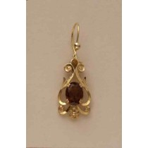 GPC SMOKEY QUARTZ FANCY DROP EARRINGS