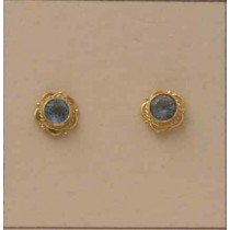 GPC 4mm BLUE TOPAZ FANCY STUDS