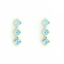 GPC WHITE 3 SQ.STONE DIA.SHAPE STUDS-B.T