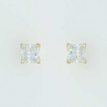 GPC 6mm SQUARE CZ CLAW SET STUDS       =