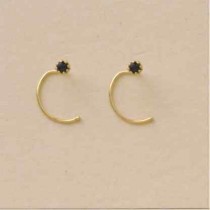GPC 2mm SAPPHIRE CLAW SET NOSE STUDS   =