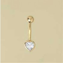 18ct CZ HEART BANANABELL