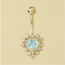 GPC LT BLUE/WHITE CZ HEART CLUST BANANA=