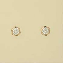 GPC 5mm CZ SET FLOWER STUD