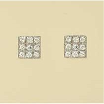 GPC 8mm 9 STONE SQUARE CZ STUDS        =