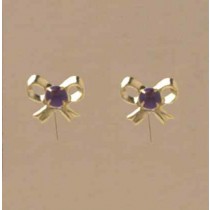 GPC ANDRALOK GARNET BOW STUDS