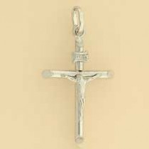 GPC WHITE 25x18mm HOLLOW CRUCIFIX SIZE =