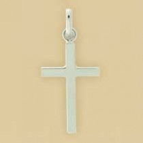 GPC WHITE 22x14mm PLAIN SOLID CROSS    =