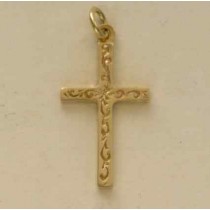 GPC 25x15mm SOLID ENGRAVED CROSS       =