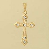 GPC 22x15mm CRYSTAL SET GOTHIC CROSS