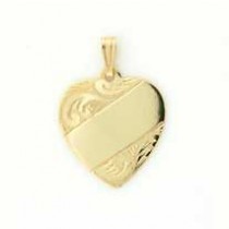 GPC 18mm ENGRAVED HEART PENDANT