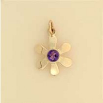 GPC AMETHYST SET FLOWER PENDANT