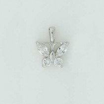 GPC WHITE CZ BUTTERFLY PENDANT