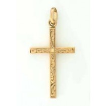 GPC 33x21mm SOLID ENGRAVED CROSS       =