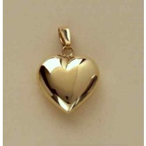 GPC 16mm HOLLOW POLISHED HEART PENDANT =