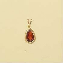 GPC TEARDROP GARNET PENDANT