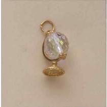 GPC SPINNING CRYSTAL GLOBE CHARM       =