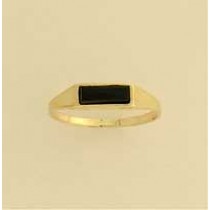 GPC 8X3mm RECTANGULAR ONYX RING