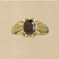 GPC GENTS GARNET SINGLE STONE RING