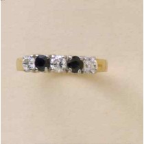 GPC CZ/SAPPHIRE 5 ST ETERNITY RING     =