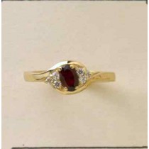 GPC CZ/GARNET FANCY RING               =