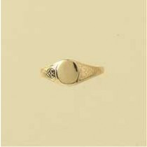 GPC EMBOSSED SHANK OVAL SIGNET RING