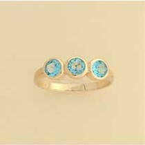 GPC 3 STONE RUBSET BT RING