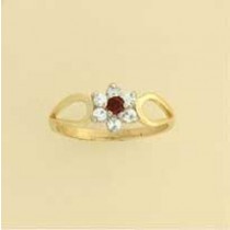 GPC CZ/GARNET CLUSTER IN LOOP BAND RING=