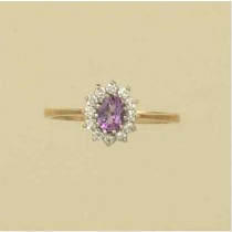 GPC CZ/AMETHYST CLUSTER RING           =