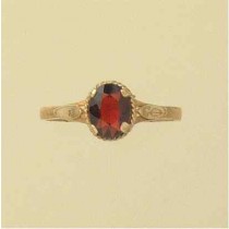 GPC 8x6mm GARNET RING