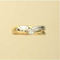 GPC CZ TWO COLOUR FANCY RING