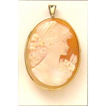 GPC OVAL LONDON CAMEO BROOCH/PDNT