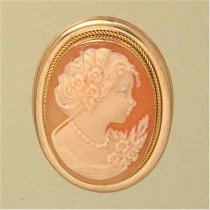 GPC 25x19mm OVAL CANNES CAMEO BROOCH