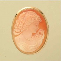 GPC 40mm OVAL ROMAMA CAMEO BROOCH/PDNT