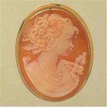 GPC 30mmOVAL ROMANA CAMEO BROOCH/PDNT