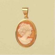 GPC 16x12mm OVAL ROMANA CAMEO PENDANT