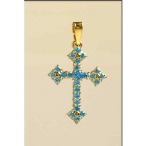 GPC 28x21mm FANCY GOTHIC TOPAZ CROSS